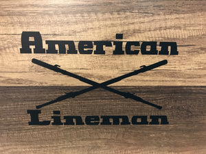 American Lineman Decal